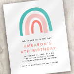 PAPER Rainbow Kid's Birthday Party Invitation<br><div class="desc">Are you trying to throw a birthday party on a strict budget? Don't worry we've got you covered! We've taken some of our most popular designs and created a true budget range, using paper that is usually reserved for business flyers. This 4.5"x5.6" 80lb paper has a matte finish, is FSC...</div>