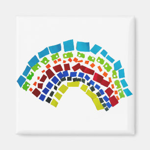 Paper rainbow magnet