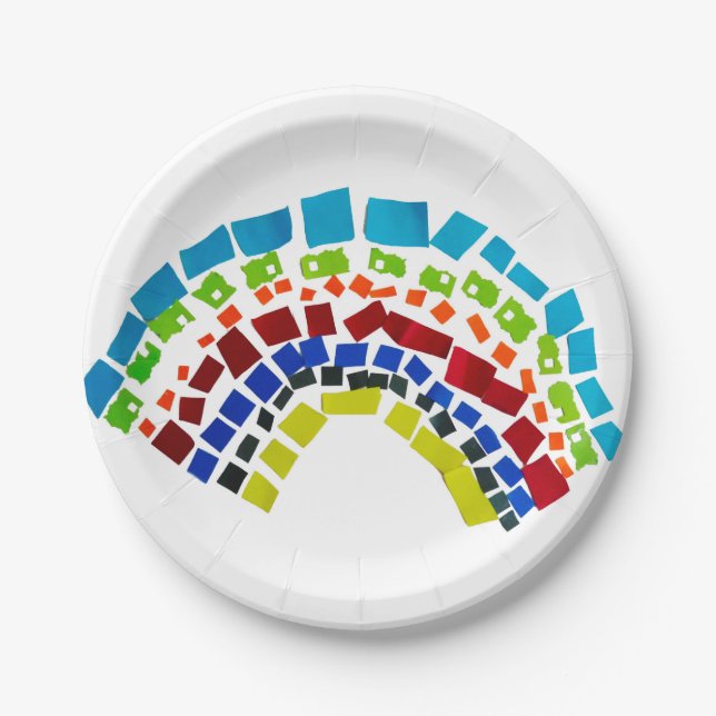 Paper rainbow plate (Front)