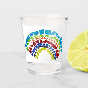 Paper rainbow shot glass