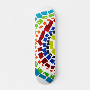 Paper rainbow skateboard