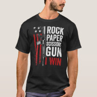 Paper Rock Scissors Gun Gun Joke On Back