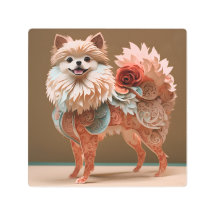 Paper Rococo Pomeranian Pastel Colours