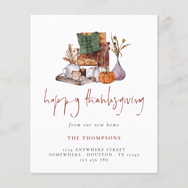 PAPER | Rustic Happy Thanksgiving from New Home  (Front)