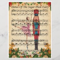 Paper Sheet Music Art-Dance Of The Sugarplum Fairy