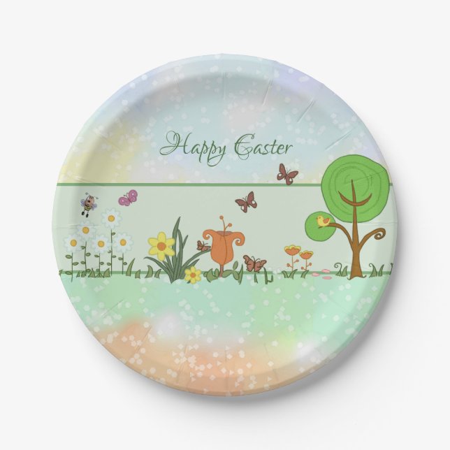 paper spring Easter Plate (Front)