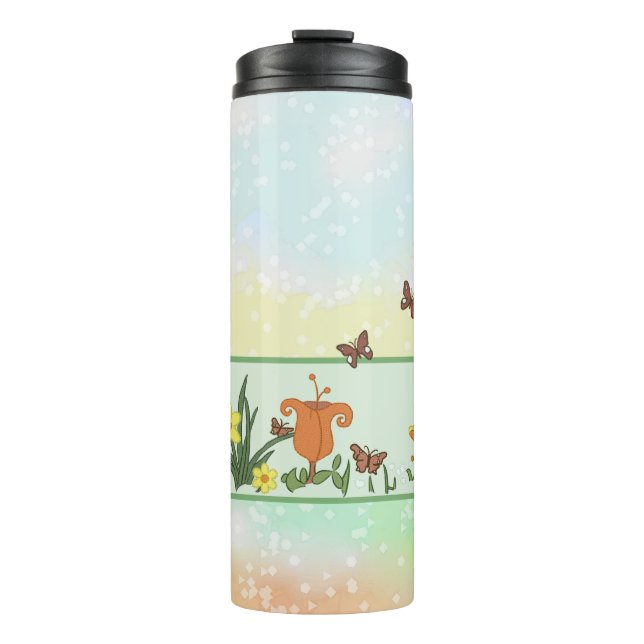 Paper Spring Easter Thermal Tumbler (Front)
