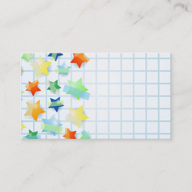 Paper stars, business card (Front)
