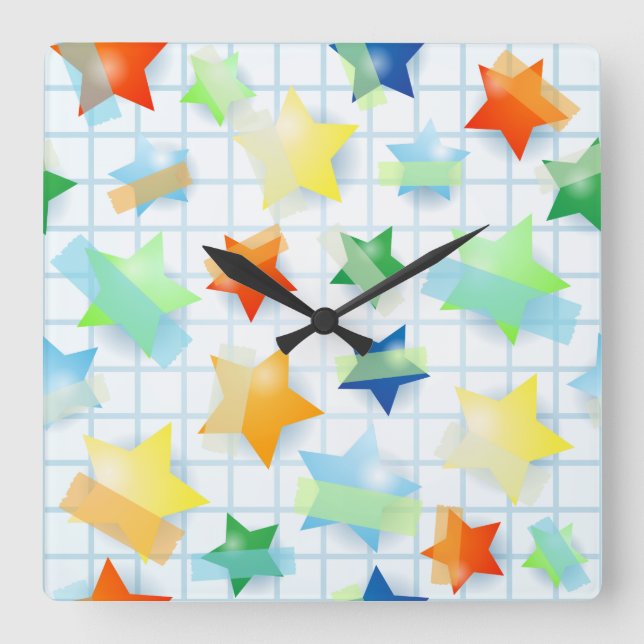 Paper stars, clock (Front)