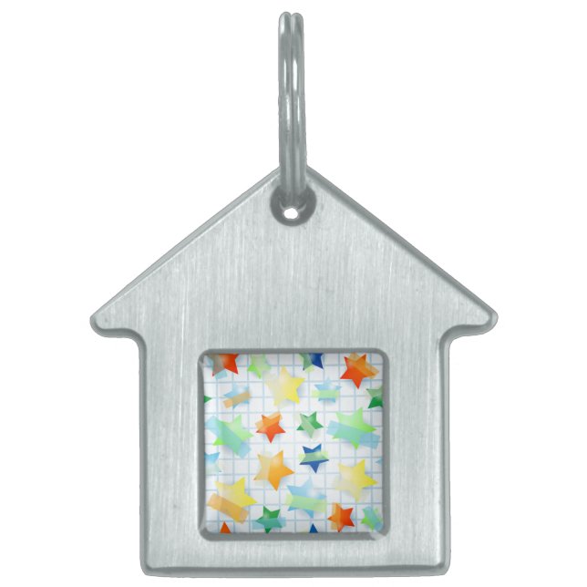 Paper stars pet ID tag (Front)