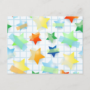 Paper stars, postcard