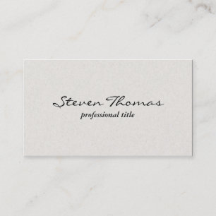 Paper Texture   EggShell White Business Card