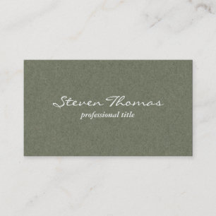 Paper Texture Olive Green Business Card