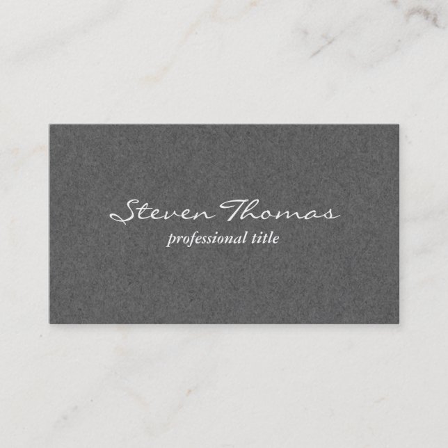 Paper Texture | Stormy Grey Business Card (Front)