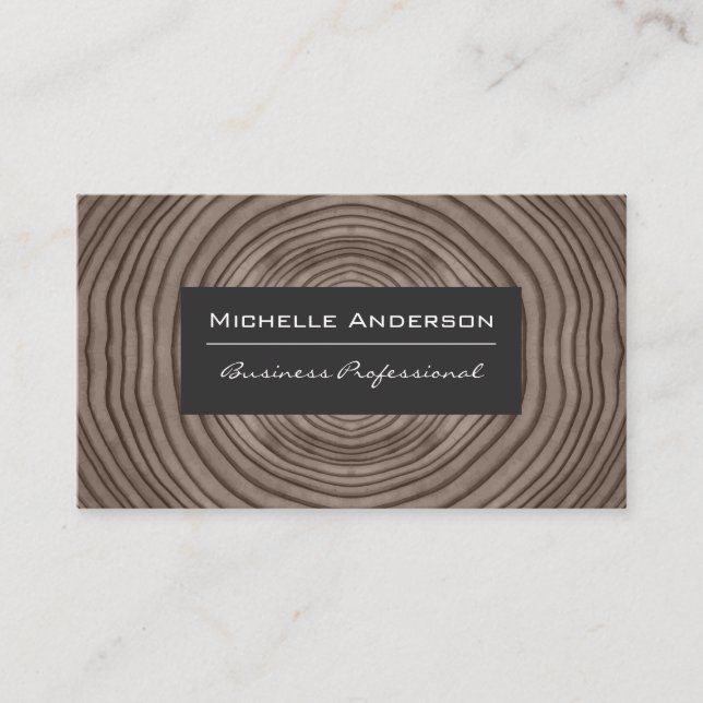 Paper Texture | Wood Grain Business Card (Front)