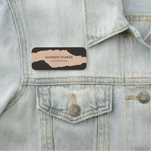 Paper Torn Edges Name Tag