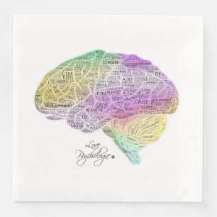 Paper Towel Brain Towel Psycho Text Napkin