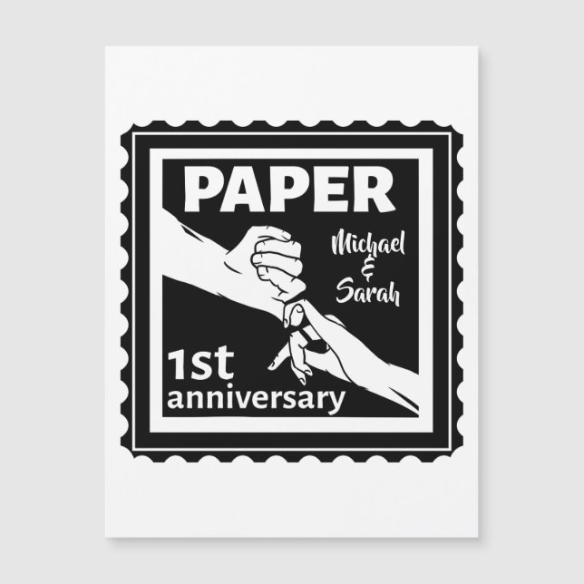 Paper traditional 1st wedding anniversary (Front)