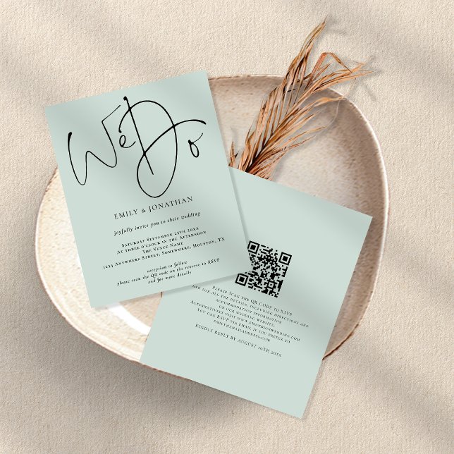 PAPER We Do Mint QR Code Wedding Invite (Creator Uploaded)