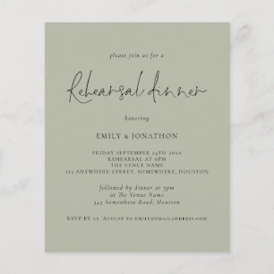 PAPER Wedding Rehearsal Dinner Light Sage Invite