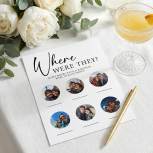 PAPER Where Were They Wedding Party Game