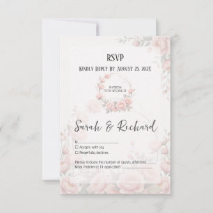 Paper Whisper Garden Wedding Romantic Floral RSVP Card