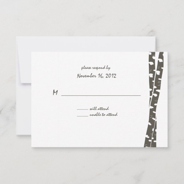 Paper White Birch/ Reply Card (Front)