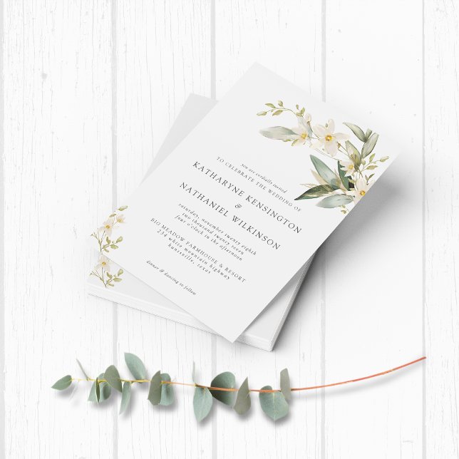 PAPER Wildflower Greenery Wedding Invitation (Creator Uploaded)