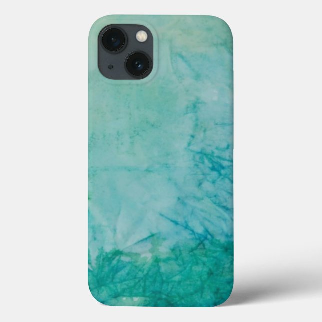 Paper With Blue, Green, And Black Paint Abstract Case-Mate iPhone Case (Back)