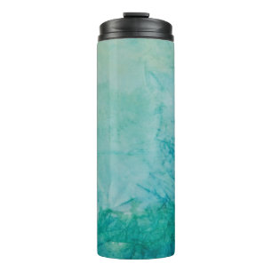 Paper With Blue, Green, And Black Paint Abstract Thermal Tumbler