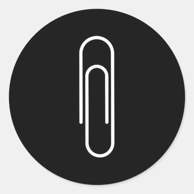 Paperclip, Funny, Jokes, Sarcastic  Classic Round Sticker (Front)