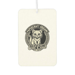 Papercraft Origami Cat Funny Cat Graphic - Papercr Car Air Freshener