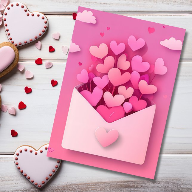 Papercut Hearts Valentine's Greeting Holiday Card (Creator Uploaded)