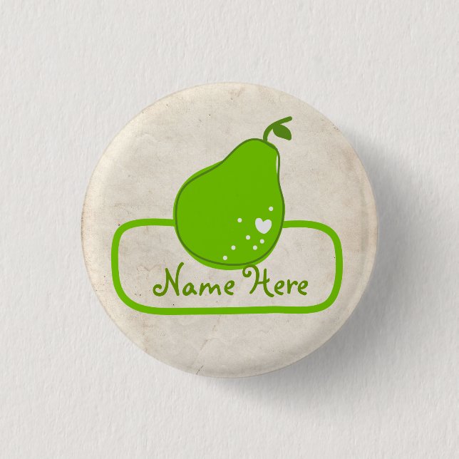 PaperFruit Pear Name Badge (Front)