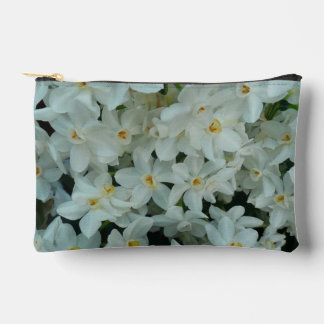 Paperwhite Narcissus Delicate White Flowers Accessory Pouch