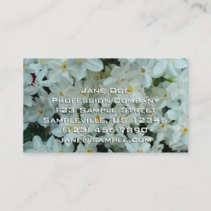 Paperwhite Narcissus Delicate White Flowers Business Card