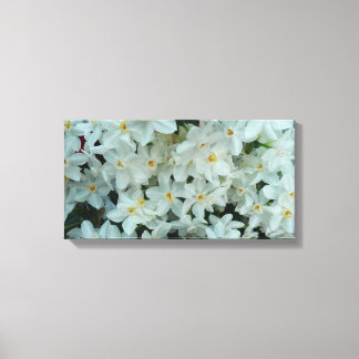 Paperwhite Narcissus Delicate White Flowers Canvas Print