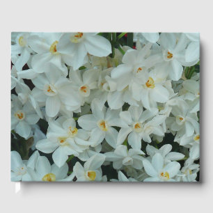 Paperwhite Narcissus Delicate White Flowers Guest Book