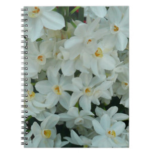 Paperwhite Narcissus Delicate White Flowers Spiral Notebook
