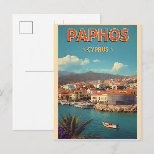 Paphos beach - Cyprus touring souvenir gifts Holiday Postcard