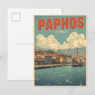 Paphos beach - Cyprus touring souvenir gifts Holiday Postcard
