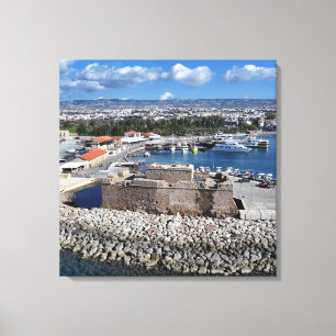 Paphos Castle from the Sea Canvas Print
