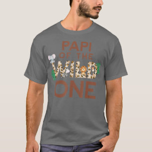 Papi of The Wild One Animal Safari 1st Birthday Th T-Shirt