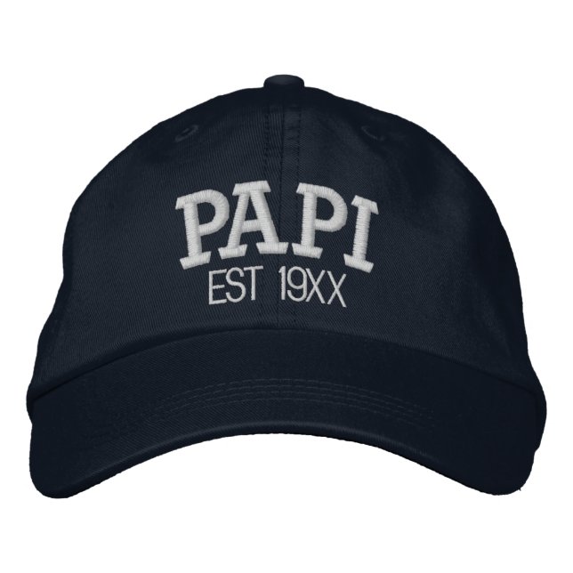Papi Personalised Father's Day Gift Custom Text Embroidered Hat (Front)