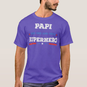 Papi Superdad superhero superdad father hero star T-Shirt