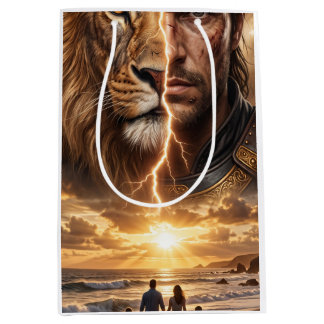 Papier cadeau Epic Lion and Warrior Sunset Medium Gift Bag