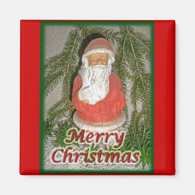 Papier Mache Christmas Santa Matching Items Magnet (Front)