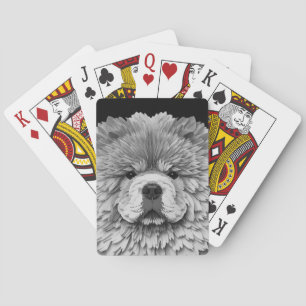 PAPIER MIRAGE Blue Chow Playing Cards