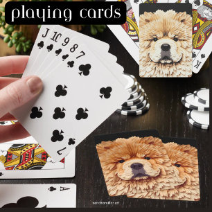 PAPIER MIRAGE Red Chow Playing Cards