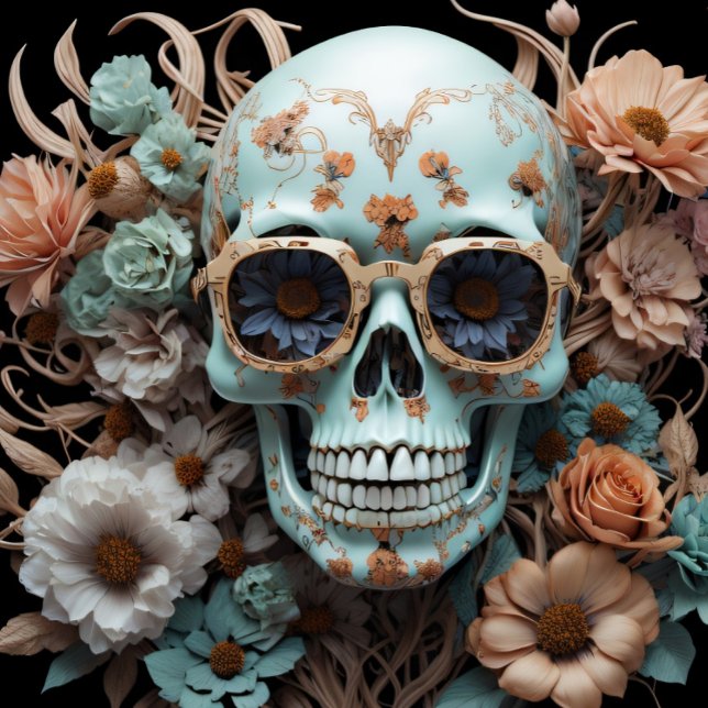 Papier Mousseline Flower skull Tissue Paper (Creator Uploaded)